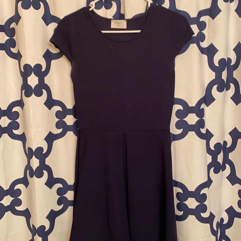 Navy shirt sleeve dress